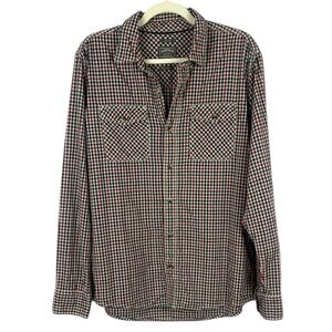 Fat Face Red and Blue Plaid Casual Buttoned Down Slim Fit Men's Shirt Size Large
